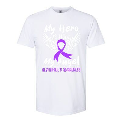 My Hero Is Now My Angel Detia Alzheimer's Awareness Meaningful Gift Softstyle CVC T-Shirt