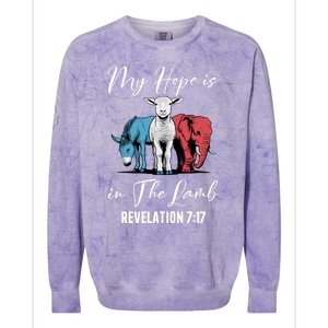 My Hope Is In The Lamb Christian Stand With Christ Gift Colorblast Crewneck Sweatshirt