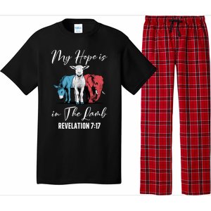 My Hope Is In The Lamb Christian Stand With Christ Gift Pajama Set