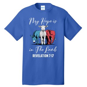 My Hope Is In The Lamb Christian Stand With Christ Gift Tall T-Shirt