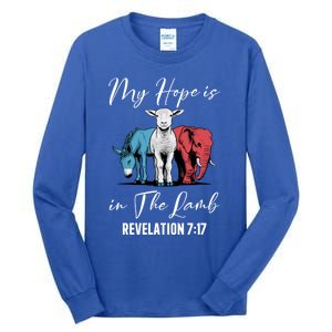 My Hope Is In The Lamb Christian Stand With Christ Gift Tall Long Sleeve T-Shirt