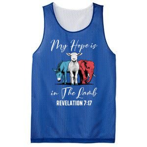 My Hope Is In The Lamb Christian Stand With Christ Gift Mesh Reversible Basketball Jersey Tank