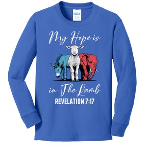 My Hope Is In The Lamb Christian Stand With Christ Gift Kids Long Sleeve Shirt