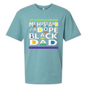 My Husband Is A Dope Black Dad Happy Fathers Day Sueded Cloud Jersey T-Shirt