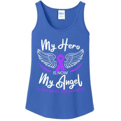 My Hero Is Now My Angel Detia Alzheimer's Awareness Cool Gift Ladies Essential Tank