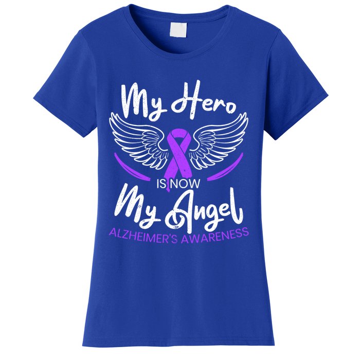 My Hero Is Now My Angel Detia Alzheimer's Awareness Cool Gift Women's T-Shirt