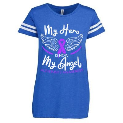 My Hero Is Now My Angel Detia Alzheimer's Awareness Cool Gift Enza Ladies Jersey Football T-Shirt