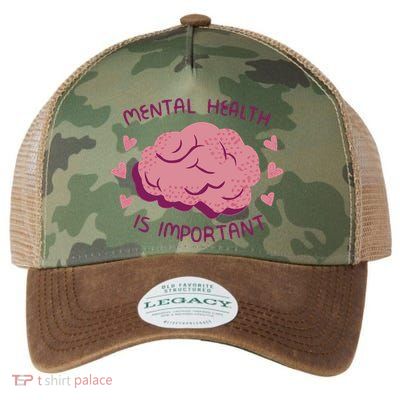 Mental Health Is Important Brain Legacy Tie Dye Trucker Hat