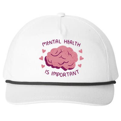 Mental Health Is Important Brain Snapback Five-Panel Rope Hat