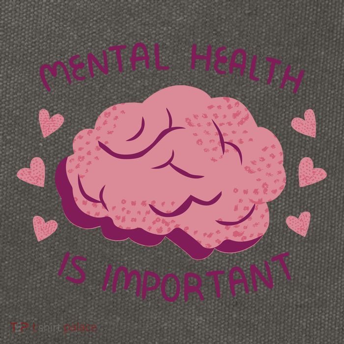 Mental Health Is Important Brain Cotton Canvas Backpack