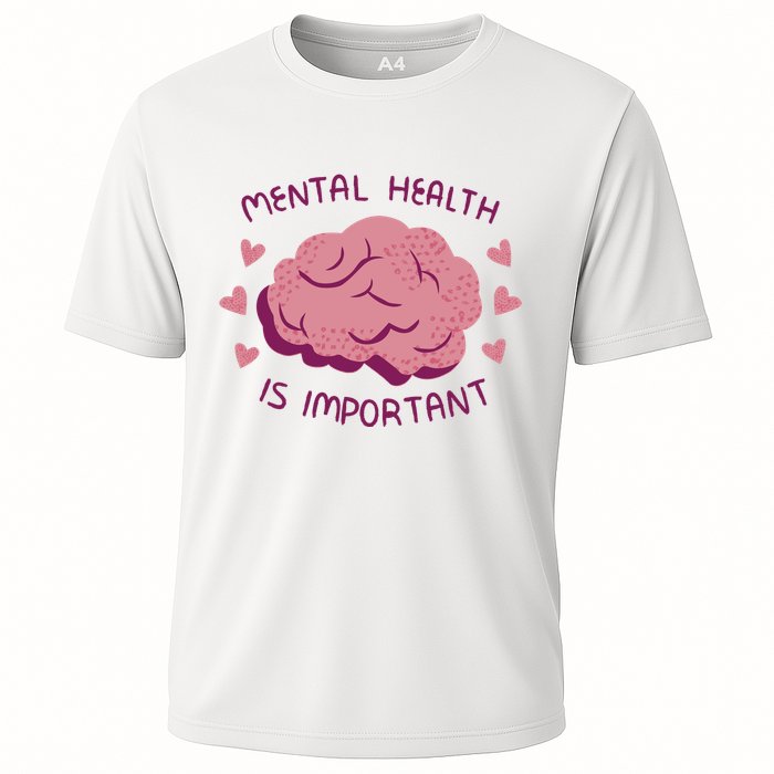 Mental Health Is Important Brain Cooling Performance Crew T-Shirt