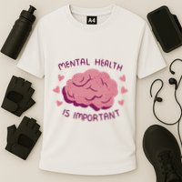 Mental Health Is Important Brain Cooling Performance Crew T-Shirt
