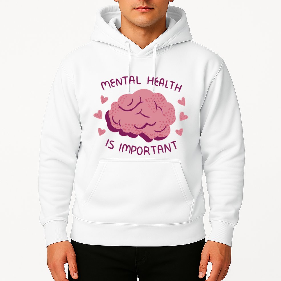 Mental Health Is Important Brain Hoodie