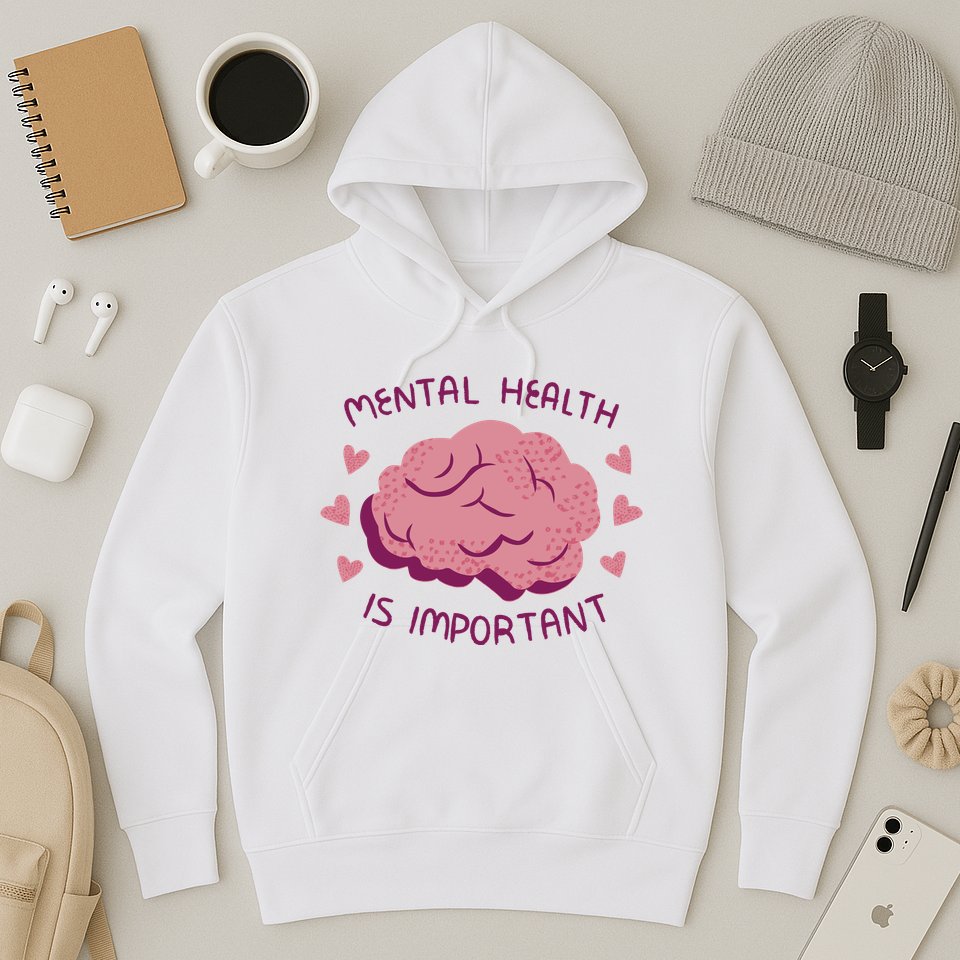 Mental Health Is Important Brain Hoodie