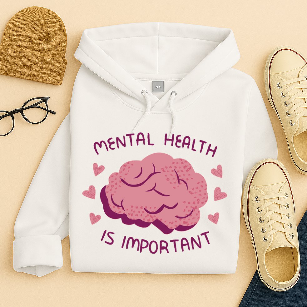 Mental Health Is Important Brain Hoodie