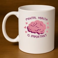 Mental Health Is Important Brain 11oz C Handle Ceramic Mug