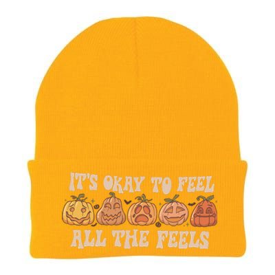 Mental Health Its Okay To Feel All The Feels Knit Cap Winter Beanie