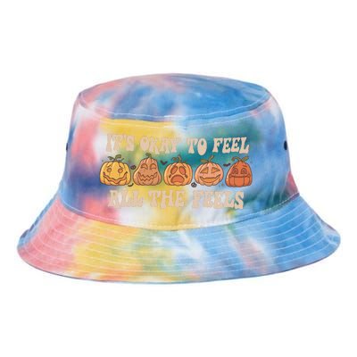 Mental Health Its Okay To Feel All The Feels Tie Dye Newport Bucket Hat