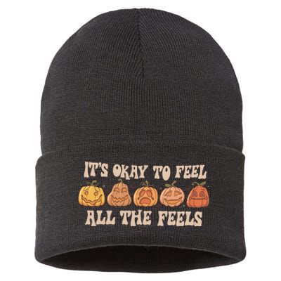 Mental Health Its Okay To Feel All The Feels Sustainable Knit Beanie