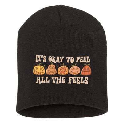 Mental Health Its Okay To Feel All The Feels Short Acrylic Beanie