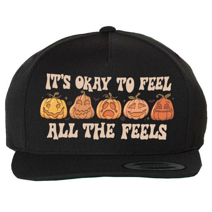 Mental Health Its Okay To Feel All The Feels Wool Snapback Cap