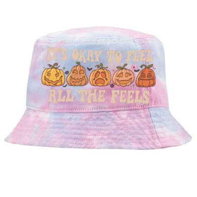 Mental Health Its Okay To Feel All The Feels Tie-Dyed Bucket Hat