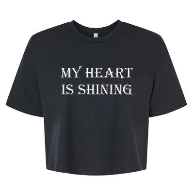 My Heart Is Shining Bella+Canvas Jersey Crop Tee