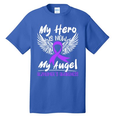 My Hero Is Now My Angel Detia Alzheimer's Awareness Gift Tall T-Shirt