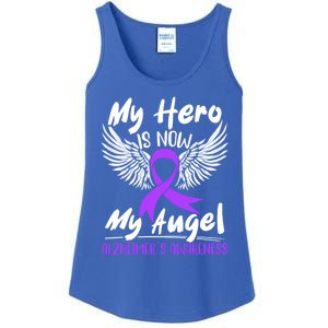 My Hero Is Now My Angel Detia Alzheimer's Awareness Gift Ladies Essential Tank