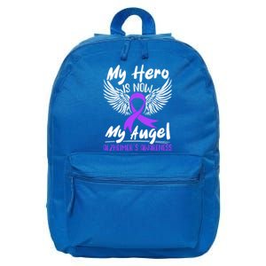 My Hero Is Now My Angel Detia Alzheimer's Awareness Gift 16 in Basic Backpack