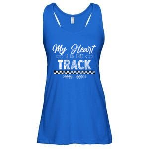 My Heart Is On That Track Drag Racing Race Car Driver Gift Cool Gift Ladies Essential Flowy Tank