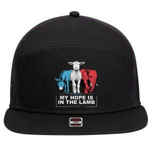 My Hope Is In The Lamb 7 Panel Mesh Trucker Snapback Hat