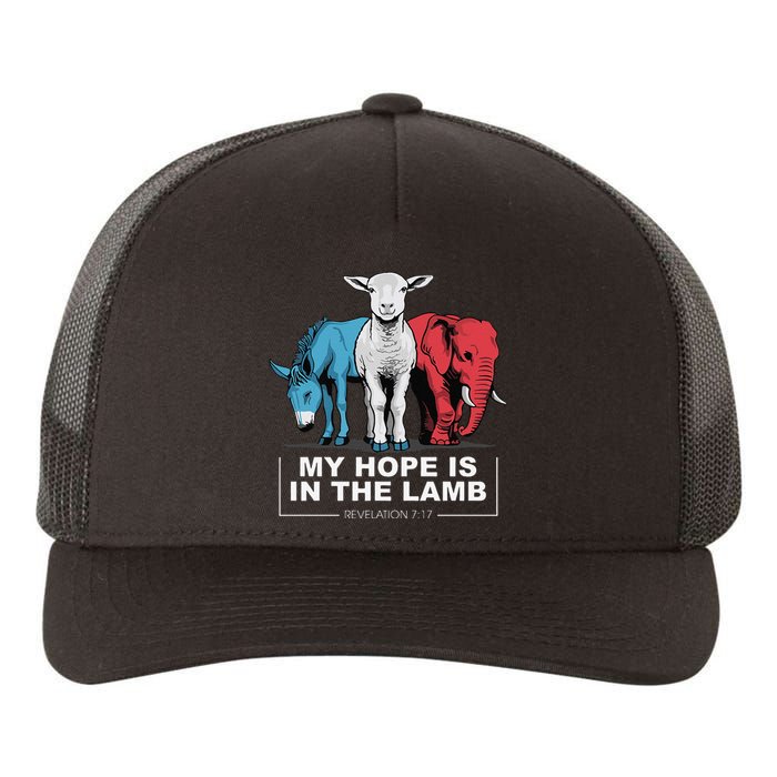 My Hope Is In The Lamb Yupoong Adult 5-Panel Trucker Hat