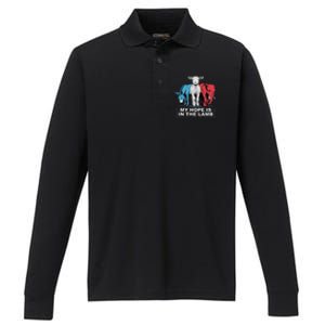 My Hope Is In The Lamb Performance Long Sleeve Polo