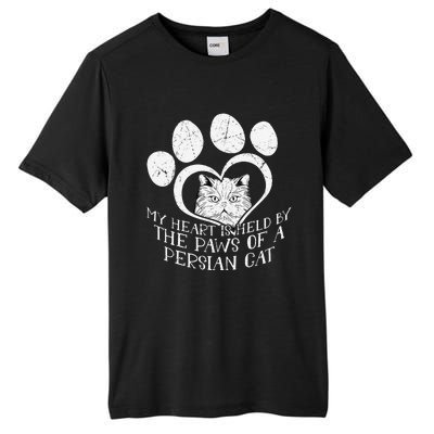 My Heart Is Held By The Paws Of A Persian Cat Cat Tall Fusion ChromaSoft Performance T-Shirt