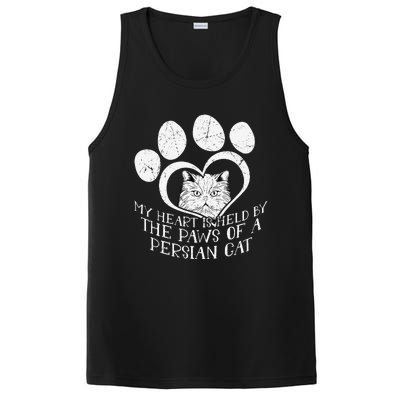 My Heart Is Held By The Paws Of A Persian Cat Cat PosiCharge Competitor Tank