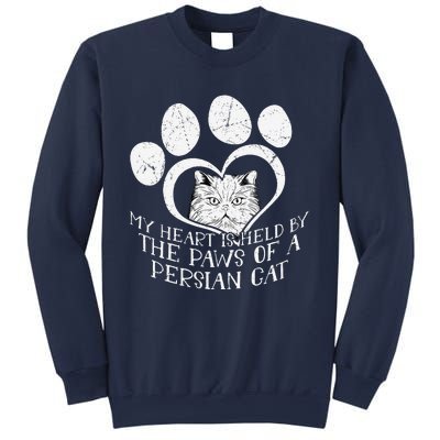 My Heart Is Held By The Paws Of A Persian Cat Cat Sweatshirt