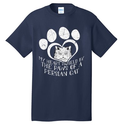 My Heart Is Held By The Paws Of A Persian Cat Cat Tall T-Shirt