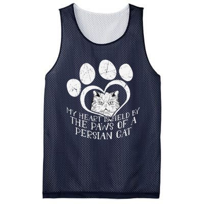 My Heart Is Held By The Paws Of A Persian Cat Cat Mesh Reversible Basketball Jersey Tank