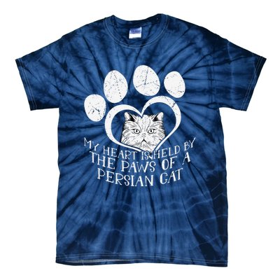 My Heart Is Held By The Paws Of A Persian Cat Cat Tie-Dye T-Shirt