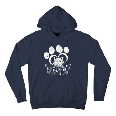 My Heart Is Held By The Paws Of A Persian Cat Cat Tall Hoodie