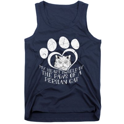 My Heart Is Held By The Paws Of A Persian Cat Cat Tank Top