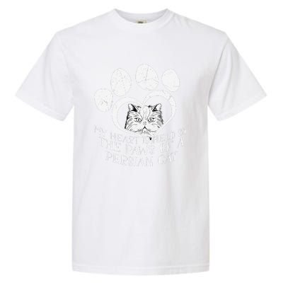 My Heart Is Held By The Paws Of A Persian Cat Cat Garment-Dyed Heavyweight T-Shirt