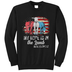 My Hope Is In The Lamb Funny Scripture Elephant Donkey Us Sweatshirt