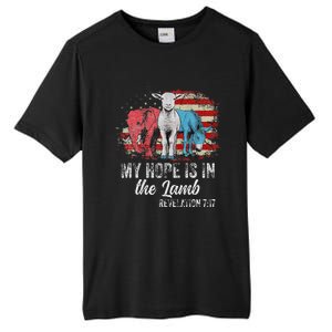 My Hope Is In The Lamb Funny Scripture Elephant Donkey Us Tall Fusion ChromaSoft Performance T-Shirt