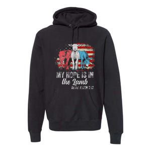 My Hope Is In The Lamb Funny Scripture Elephant Donkey Us Premium Hoodie