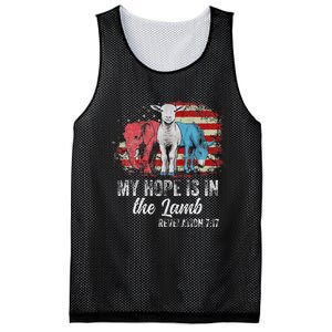 My Hope Is In The Lamb Funny Scripture Elephant Donkey Us Mesh Reversible Basketball Jersey Tank