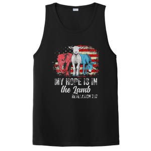 My Hope Is In The Lamb Funny Scripture Elephant Donkey Us PosiCharge Competitor Tank