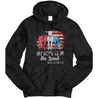 My Hope Is In The Lamb Funny Scripture Elephant Donkey Us Tie Dye Hoodie