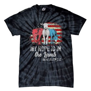 My Hope Is In The Lamb Funny Scripture Elephant Donkey Us Tie-Dye T-Shirt